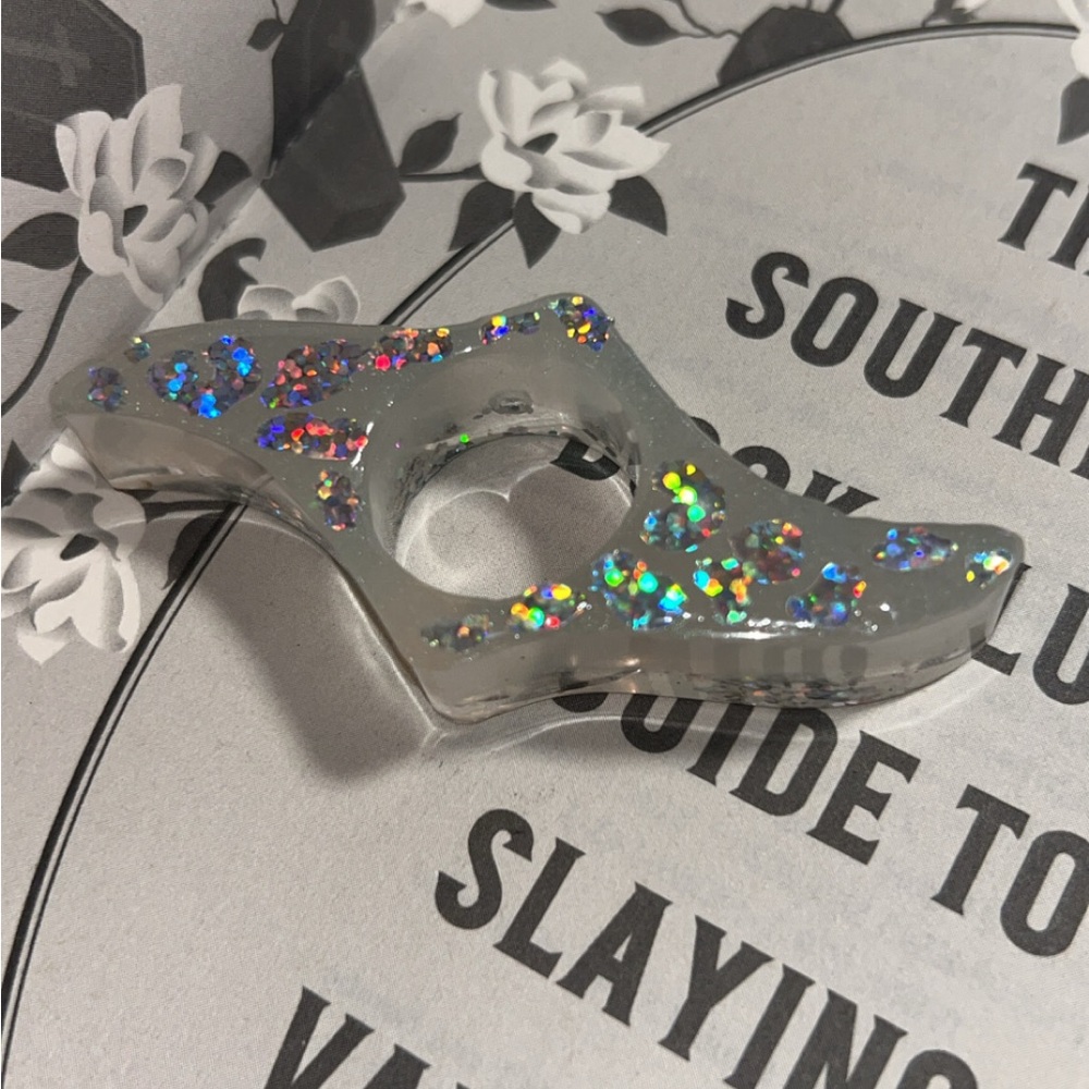 Holographic Glitter Resin page holder